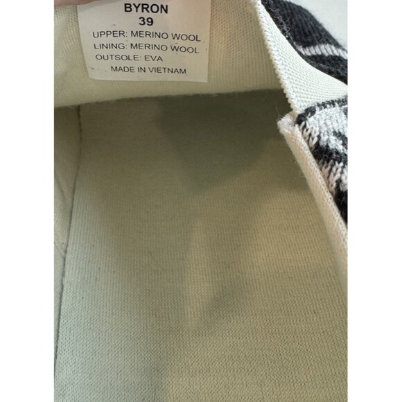 WOOLLOOMOOLOO Byron 39 EU Slip On Merino Wool Comfort Sneakers White Black - Picture 9 of 14